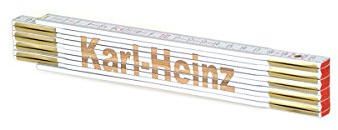 Zollstock Karl-Heinz mit Namensgravur personalisiert Geschenk