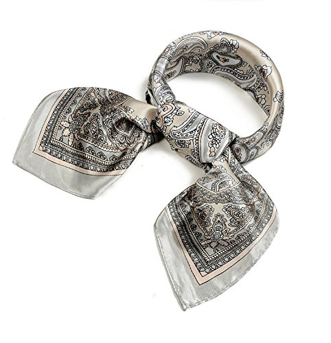 UK_Stone Herren Paisley Muster Bandana Halstuch 100% Seide Krawatte Anzug Taschenhandtuch Multifunktionstuch 50 * 50cm