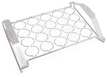 everdure by heston blumenthal Universalhalterung I Gourmet Halterung für Gemüse, Austern & Muscheln I Gemüse-Griller 37,7 x 26,1 x 7,7 cm I Edelstahl Grill-Aufsatz mit Drahtstärke 3 mm