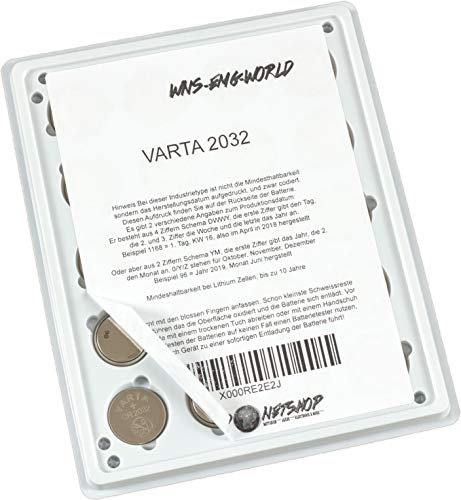 20er Pack kompatibel mit VARTA CR2032 Lithium Knopfzellen 3V - für Autoschlüssel, Uhren & mehr - Qualität & Langlebigkeit