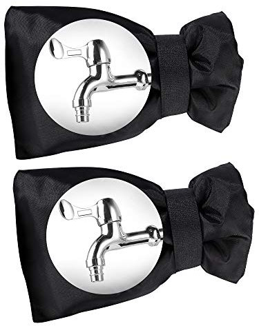 QIMEI-SHOP Outdoor Wasserhahn Abdeckung Frostschutz Thermoschutz für Gartenwasserhahn Winterschutz Verdickt Winterfest Abdeckhaube 2 Stücke