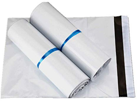 100 plastpåsar postpåsar postpåsar kuvert frakt vinted generisk plast postfrakt självhäftande förpackning vykort kuvert vit (25 x 35 cm)