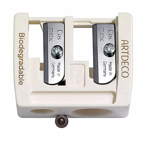 ARTDECO Double Sharpener for wooden pencils, nachhaltiger Make-up-Spitzer für 2 unterschiedliche Größen, beige