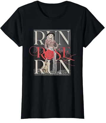Run Rose Run Guitar Dolly Parton T-Shirt