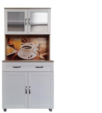 HTI living Küchenbuffet 1 Schublade Blanca Bistro Küchenschrank Hochschrank Sonoma Weiß