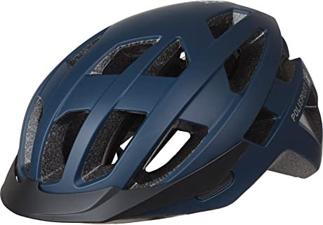 POLISPORT 8742500002 - City Move Helm Urban Citybike für Damen und Herren Verstellbare Größe M (54-58cm) mit Visier und CE-Zertifizierung in Farbe Denim