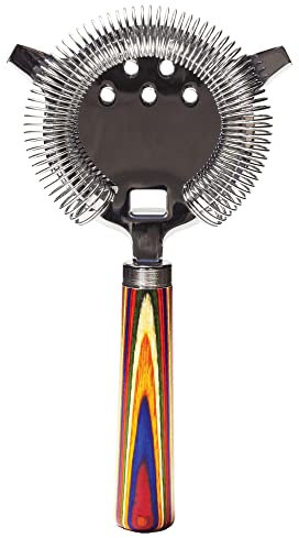 Totally Bamboo Baltique Marrakesh Collection Hawthorne Cocktail Strainer, Stainless Steel Bar Strainer