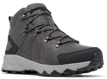 Columbia Peakfreak 2 Mid Outdry Leather, Botas montaña de senderismo y trekking, Hombre, Ti Grey Steel Dark Grey 2023, 48 EU