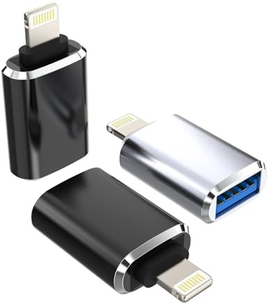 Cable adaptador Lightning a USB (3 unidades) para Apple 14 13 12 11 Pro Max Mini 8 7 Plus X Xs Xr Se Ipad iPhone OTG teclados USB Stick Jack lector de tarjetas cámara lector de tarjetas ratón Flash