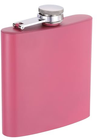 QUARKZMAN Fianco Fiasco per Liquore 6oz 170ml Acciaio Inossidabile Perdita Prova Bere Fiaschetta per Campeggio Escursionismo Attività Esterna, Rosa