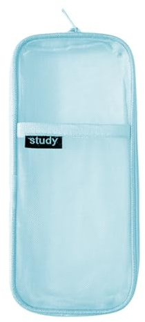 GNALIA 1 Pcs Trousse À Crayons Transparente en Maille avec Fermeture Éclair Trousse De Maquillage Transparente Trousse De Maquillage Polyvalente pour Voyage École Adolescente(Bleu)