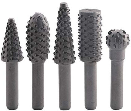 Limas de metal for acero, herramientas mecánicas, juego de limas de escofina de metal, 5 piezas, fresa rotativa for carpintería, lima for tallar madera, juego de brocas for escofina, vástago de 6 mm,