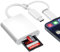 SD Kartenleser für i-Phone/iPad, SD Card Reader für iPhone USB C auf Speicherkartenleser Dual Light 1ing+USB-C SD Kartenlesegerät mit Dual Slot für Micro SD/SD iPhone SD-Kartenleser Adapter