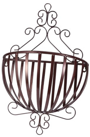 Parliky Wand-pflanztopfhalter Aus Metall Hängender Topfhalter Für Blumentöpfe Wandaufhänger Mit Entwässerungsdesign Topfhalter Zur Einfachen Wandmontage Blumentopfständer Für Innen Und Auß