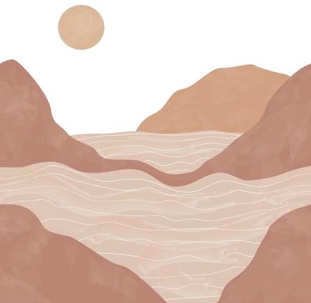 Esta Home fotomural montañas marrón terracota 250 x 279 cm