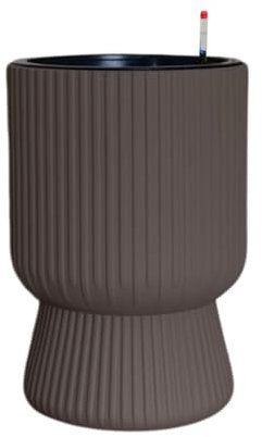AVOID Maceta Autorriego Grande Interior y Exterior con Contador de Agua - Maceta Plástico Resistente Moderna con Sistema Autorriego para Hogar, Terraza, Jardín o Balcón - Ø 25.6x36 cm