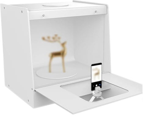 Vituord Lichtbox Für Fotografie, Tragbare Fotokabine, Aufnahmemodus Mit Mehreren Fenstern, 360°-Aufnahme, Wiederherstellung Echter Farben, Für Schmuck, Kosmetik, Schreibwaren