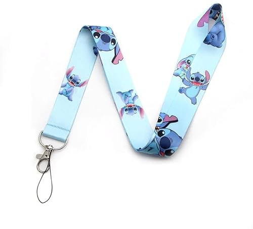 Hemasa Cordon de Cou avec Broderie et Ange Rose pour Téléphone, Porte-clés, Porte-badge, Lanière pour Cou, Porte-clés Cadeau, Couleur 3, 11cm