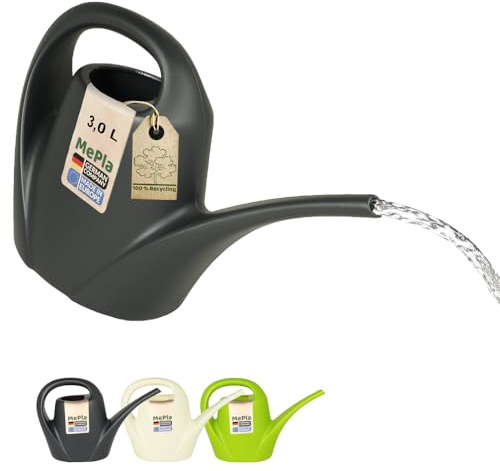 MePla Arrosoir de 3 l d'intérieur - Anthracite - Résistant aux intempéries - En plastique résistant aux UV