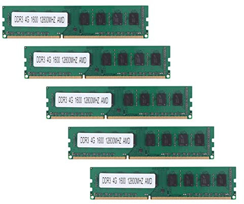 Kznifmk 5X Memoria RAM DDR3 de 4GB PC3-12800 1.5V 1600Mhz 240 Memoria de Escritorio DIMM Sin BúFer Y Sin ECC