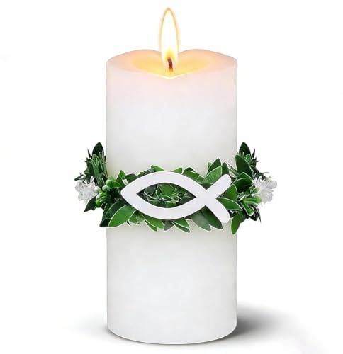 2 candele antigoccia, per comunione, per comunione, per candele con fiocco