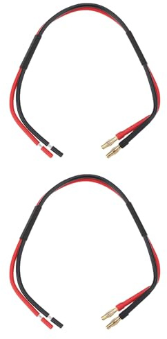 The Lord of the Tools 2pcs Cavo Audio Con Spina A Banana Da 4 Mm Su Filo Nudo Filo In Silicone 14 AWG Connettore Per Altoparlanti Da 300mm