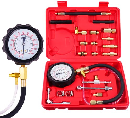 Victoam Einspritzdüsen Prüfgerät-öldruckmessgerät-TU-114 Benzinpumpe für Fahrzeuge Diagnose Einspritzpumpe Diagnosewerkzeug aus Kupferlegierung-Kit für Dieselzylinder(0-140 psi / 10 bar)