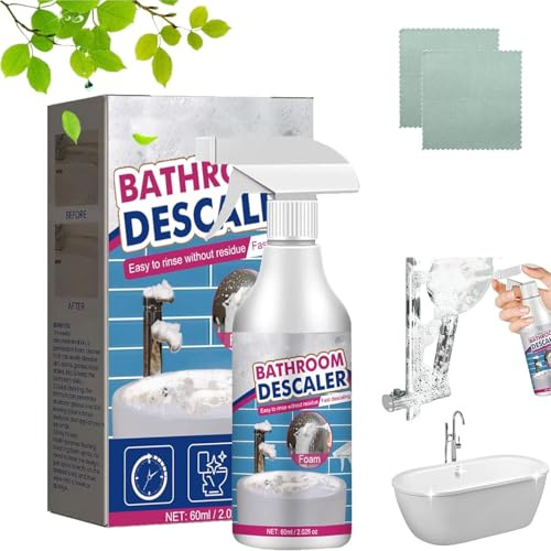 Reiniger für hartnäckige Flecken, Upgrade Multifunktional Duschkabinenreiniger, WC Reiniger Kalkentferner Dusche Stark, Kalkreiniger Extra Stark für Glas Kanalisation Toiletten (1)