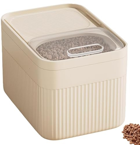 Generico contenitore ermetico per alimenti per animali domestici, fino a 13,6 kg, per cani, gatti e altri animali domestici, con misurino, secchio per cibo per cani