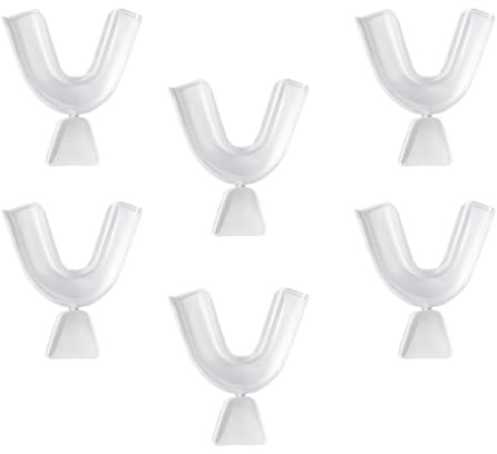 Confezione da 6 vassoi per sbiancamento dei denti, riutilizzabili, in termoplastica, per l'applicazione del gel sbiancante, set di vassoi sbiancanti per adulti e ragazzi