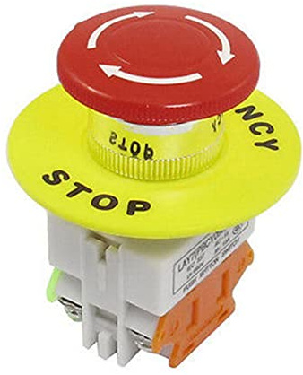 YPBEW 1NO 1NC Interruptor de Parada Normalmente Cerrado LAY37 LAY7 PBC-Y090-11ZS Seta de señal roja Botón pulsador de Parada de Emergencia Estación de Interruptor Estación de botón pulsador