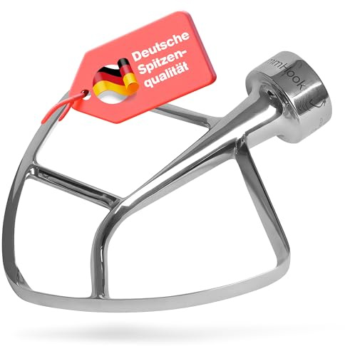 TschimmBeat Edelstahl Rührer - Qualität mit deutscher Präzision - Robuster Edelstahl Flachrührer - Hochwertiger Kitchen Aid für Perfekte Mischung