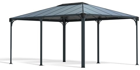 Canopia by Palram Tonnelle de Jardin Martinique 17.7m² (Gris) Cadre en Aluminium, Panneaux en Polycarbonate, Protection UV, Résistant à la Rouille