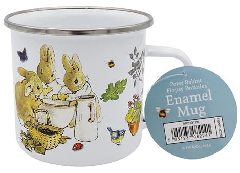 Peter Rabbit Enamel Mug Flopsy Bunnies, White