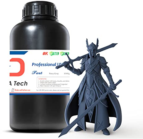 Siraya Tech Fast ABS-Like 3D Drucker Resin (Marinegrau, 1kg) | Bruchfest, hochpräzise, 405-nm-UV-härtend, schnell härtendes Photopolymerharz, ideal für LCD/DLP-3D-Druck