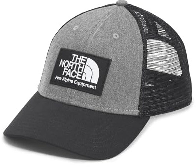 The North Face Mudder Trucker Hat - Classic Fit, Moisture-Wicking Snapback for Men & Women, Casual Hiking Ball Cap, TNF Black/TNF Medium Grey Heather, One Size
