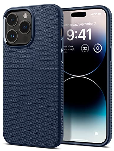 Spigen Liquid Air Case Compatible with iPhone 14 Pro - Navy Blue