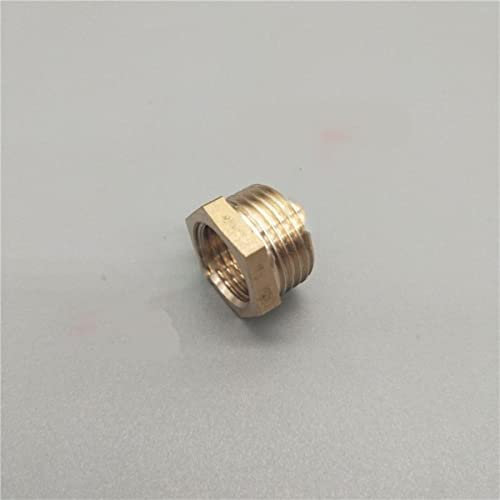 NAABHIKA 1/81/4 3/81/2 3/41 Messing Reduzierstück Außengewinde auf Innengewinde Reduzierbuchse Adapter Fitting Gas Luft Wasser Kraftstoff Kupfer-02-10