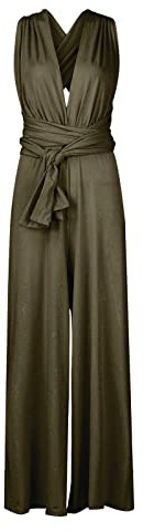 Saymany Jumpsuit Damen,Elegant Tiefer V-Ausschnitt Cocktail Party Overalls Sexy Kreuz Rückenfrei Hosenanzug Playsuit Romper Armellos Einteiler Einfarbig Strampler Jumpsuit Damen Elegant für Hochzeit