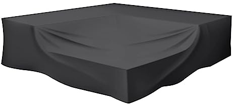 Garden Furniture Covers 280 x 220 x 85 cm Outdoor Patio Set Cover for Chair Set, Extra Large Outdoor Garden Furniture Waterproof Rectangular Patio Table Cover 600D Oxford fabric, Windproof, Anti-UV