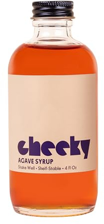 Cheeky Cocktails Agave Syrup, Bar Quality, 3:1 Ratio, No Artificial Flavors or Preservatives, 4 Fl Oz (2-Pack)