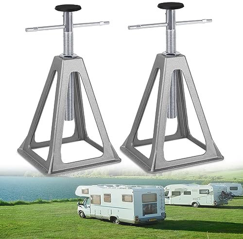 ACXIN 2 Stück Caravan Stützbock Unterstellbock Unterstellböcke KFZ Stützbock Höhenverstellbar 28-43cm Wohnwagen Zubehör, bis 1000Kg Belastbar für Auto, Wohnwagen, Wohnmobil, Anhänger