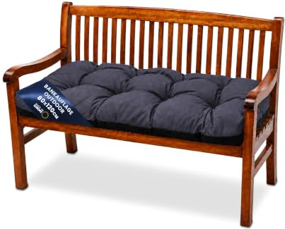 Amazinggirl Bankauflage Outdoor Sitzkissen 120x80 cm für Gartenbank Hollywoodschaukel & Sitzbank - Sitzpolster Bank Polster für Gartenmöbel Sitzauflage Bankkissen Indoor Outdoor Graphit