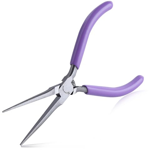 SPEEDWOX Mini Pince à Bec Effilé 5 Avec Mâchoire Lisse - Pince de Précision Pour Fil, Retrait d'Aiguilles, Pêche, Fabrication de Bijoux et Préhension de Petits Objets