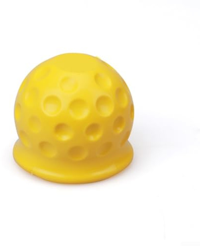 Kugelabdeckung für Anhängerkupplung, 50 mm, Schutzkappe für Anhängerkupplung, PVC-Material, Schwarz (Gelb)