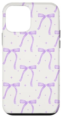Custodia per iPhone 12 mini Viola Lilla Fiocchi Nastri Stelle Modello Coquette Estetica