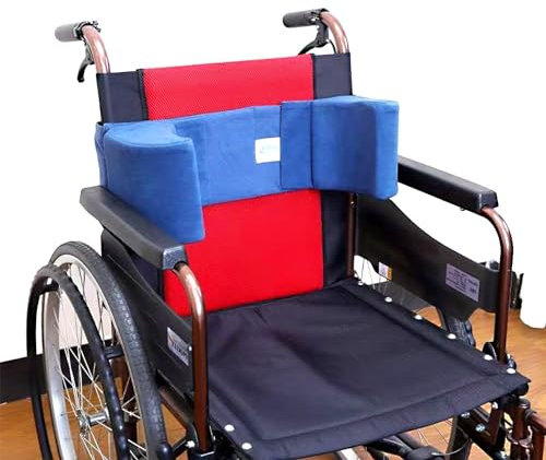 Orthopädisches Rollstuhlkissen mit integrierter Rückenstütze, Seitenschutz und Lendenwirbelstütze, rutschfestes Sitzkissen für Ischiaslinderung und Komfort, ideal für Rollstuhl und Bett