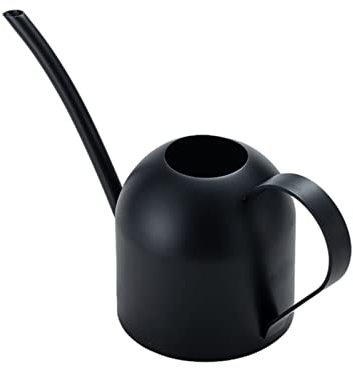 SANYFDI Botella aspersora Mini regadera de Acero Inoxidable Negra, regadera de Metal Retro, regadera for Plantas con Pico Largo, Herramientas de jardinería de 500ml, regadera de Agua regadera