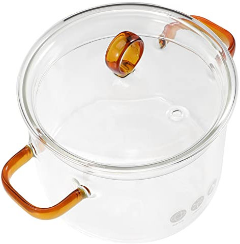 Veemoon Glas Topf Mit Deckel Klarer Suppentopf Kochtopf Für Küche Zum Kochen Für Suppe Kochgeschirr Für Zuhause