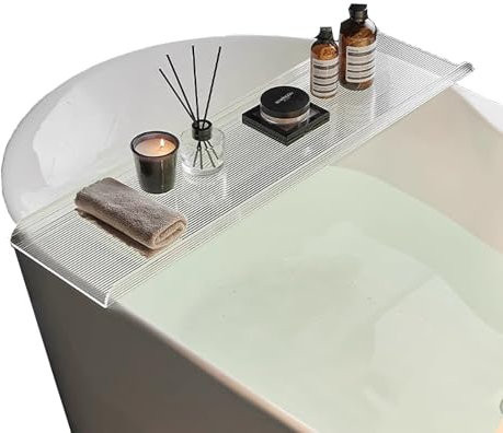 FBANULPEX Badewannenablage ，Acryl-Badewannenablage Badewannenablage aus Acryl, Badewannenablage(80CM)